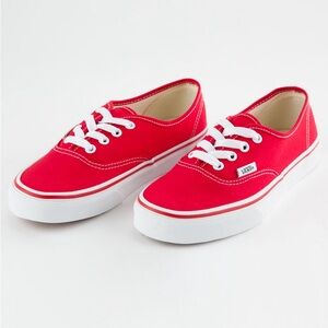 Vans Authentic - Red Canvas with White Sole - 8.5M